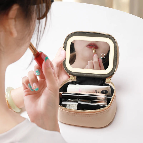 GlowBeam Travel Makeup Bag